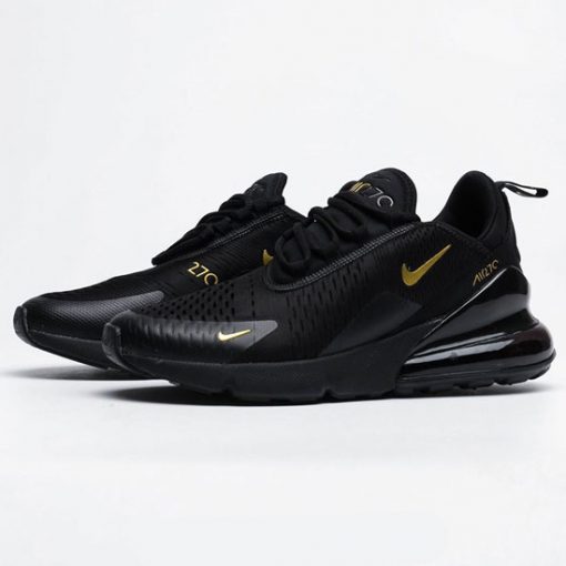 کفش نایک ایرمکس مشکی طلایی (Nike Air Max 270)