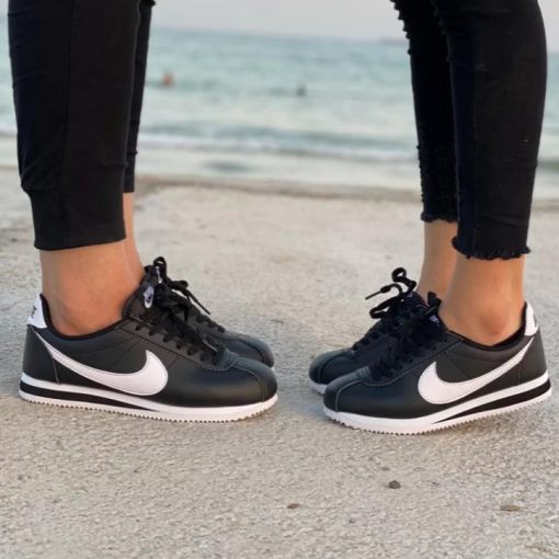 کتانی نایک کورتز مشکی کف سفید (Nike Cortez Basic)